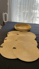 Parlak Gold 35 cm. 6 ad. Supla ve 1 ad. Saklama Sepetli Set