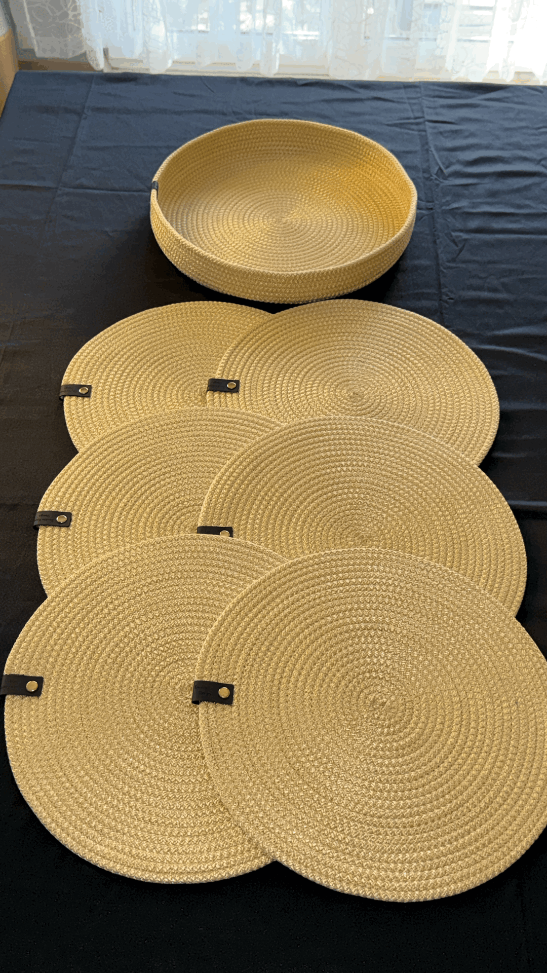 Parlak Gold 35 cm. 6 ad. Supla ve 1 ad. Saklama Sepetli Set