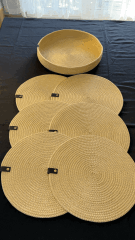 Parlak Gold 35 cm. 6 ad. Supla ve 1 ad. Saklama Sepetli Set