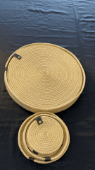 Parlak Gold 35 cm. 6 ad. Supla ve 1 ad. Saklama Sepetli Set