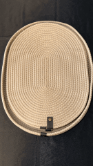 Parlak Bej Oval 6 ad. Supla ve 1 ad. Saklama Sepetli Set
