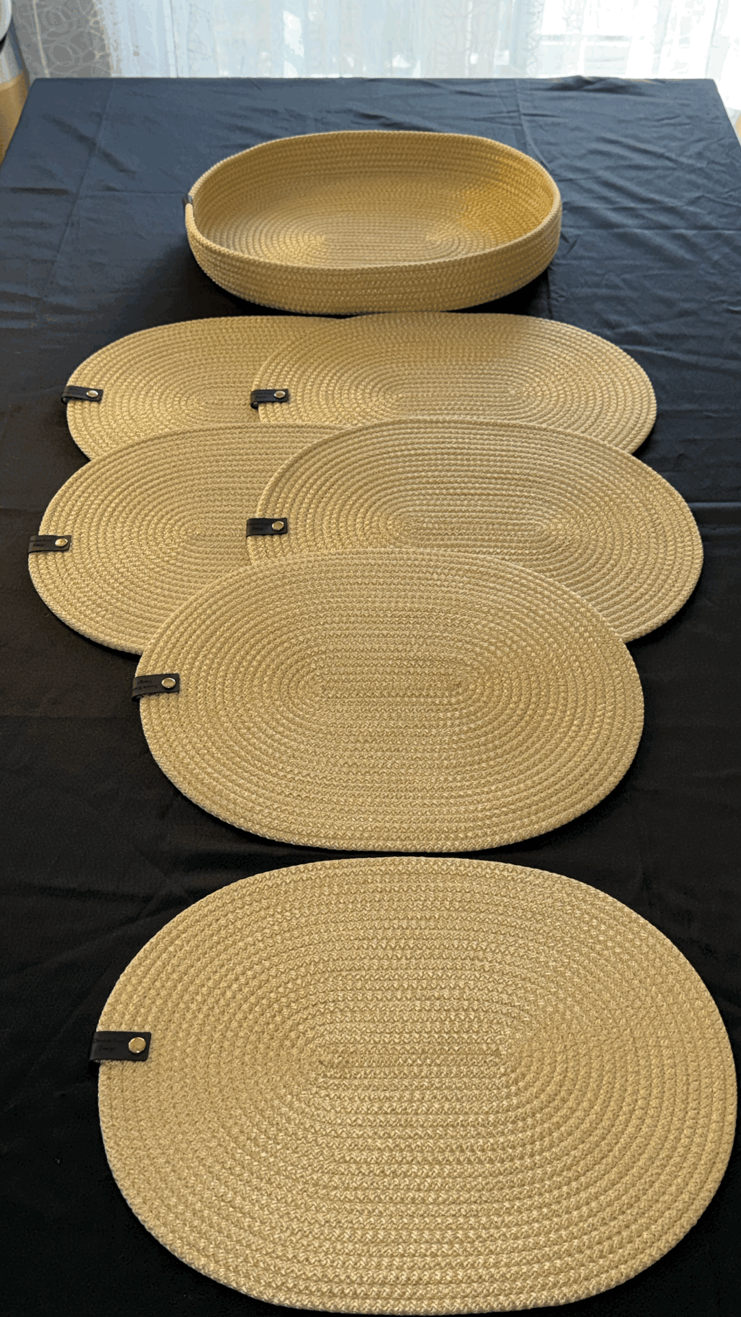 Parlak Gold Oval 6 ad. Supla ve 1 ad. Saklama Sepetli Set