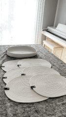 Parlak Beyaz Oval 6 ad. Supla ve 1 ad. Saklama Sepetli Set