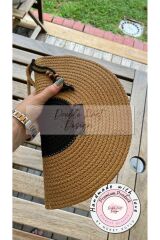 Kahve & Siyah D Clutch Portföy Çanta