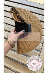 Kahve & Siyah D Clutch Portföy Çanta