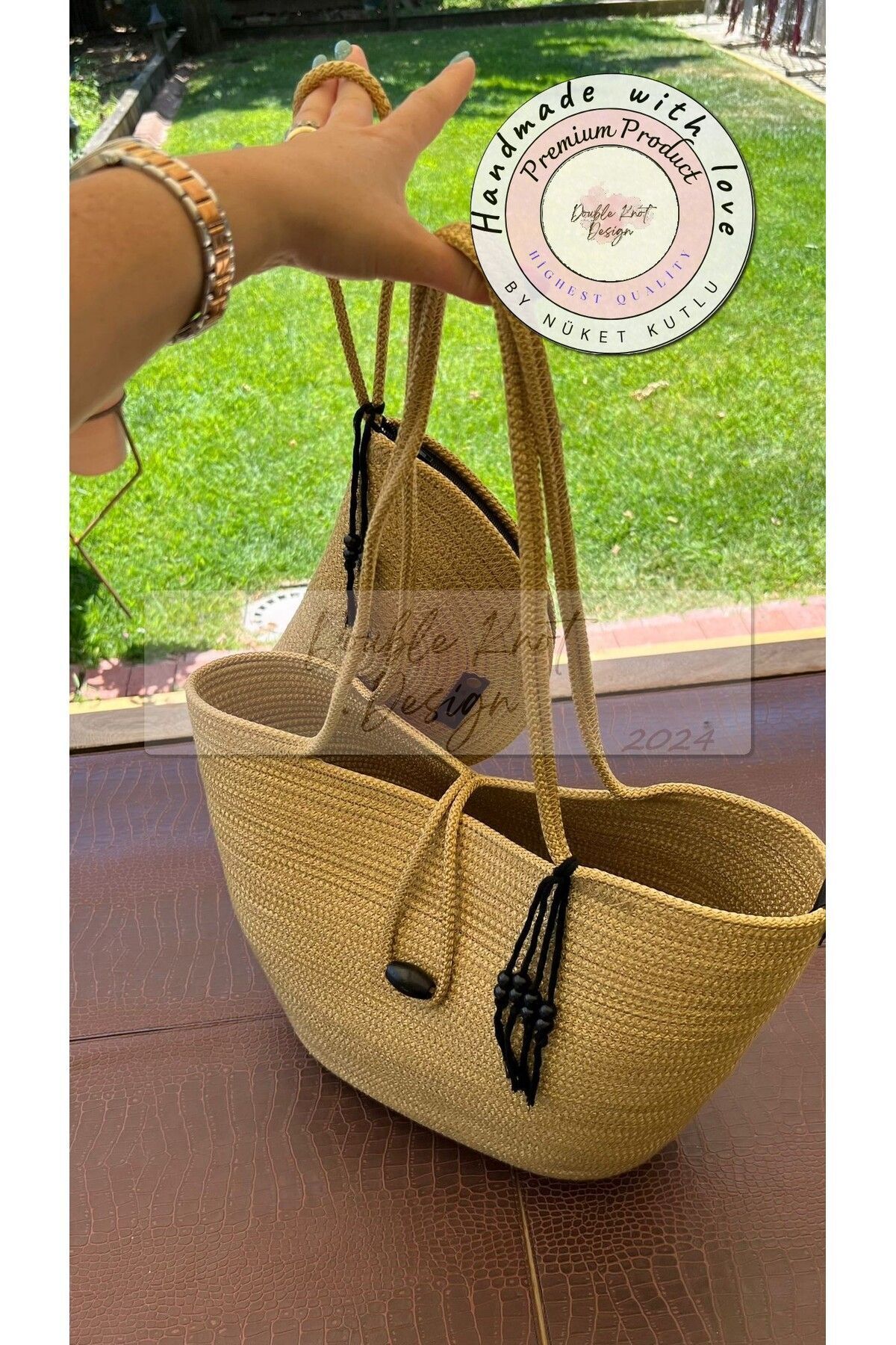 Gold 2li Takım Plaj Çantası , El Çantası Clutch