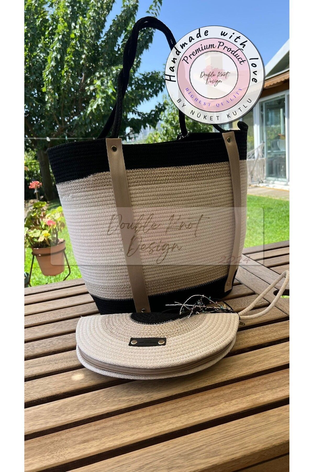Elegance xxl 2li Takım Plaj Çantası Clutch