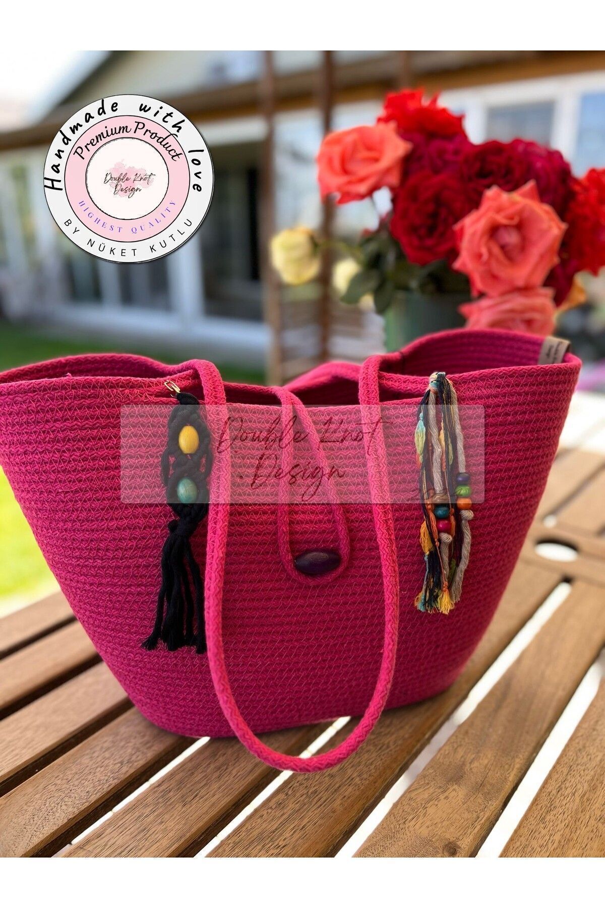 Bella Pembe Plaj Çantası
