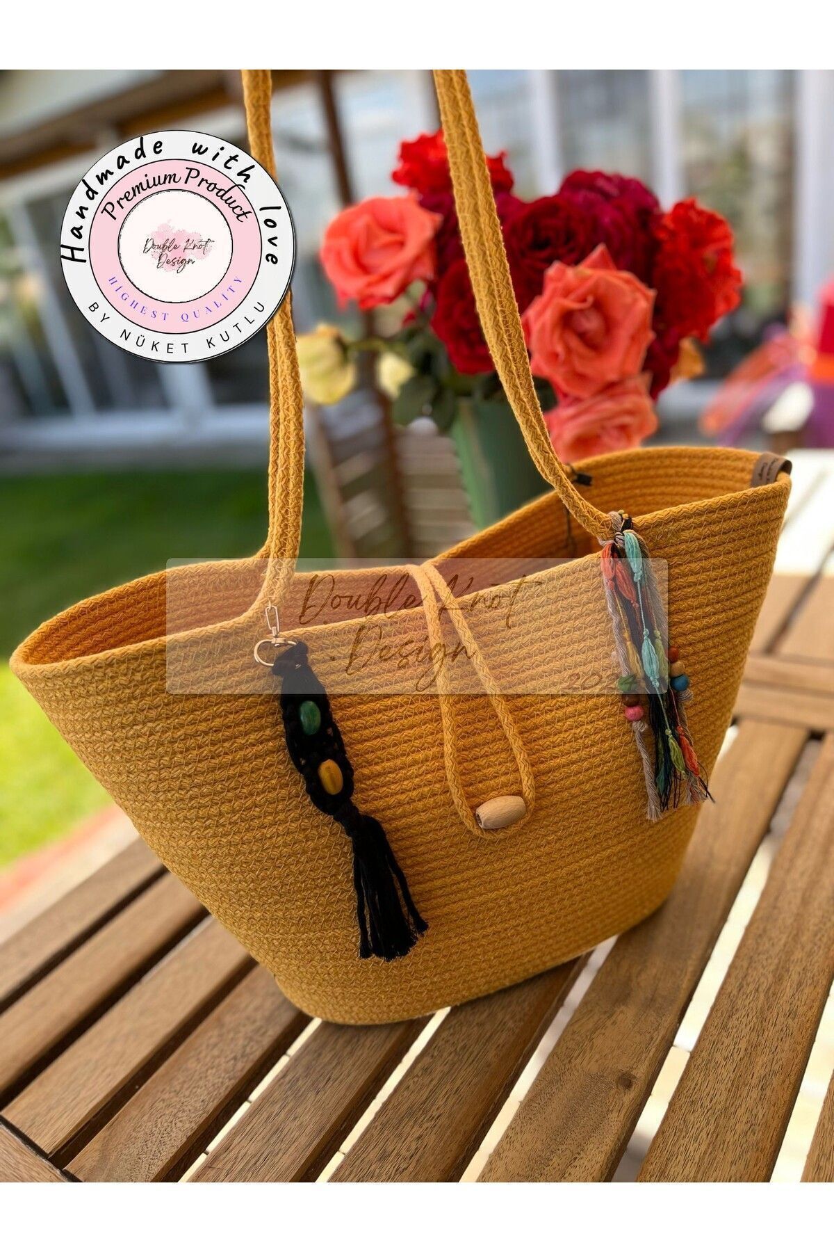 Bella Sarı Plaj Çantası