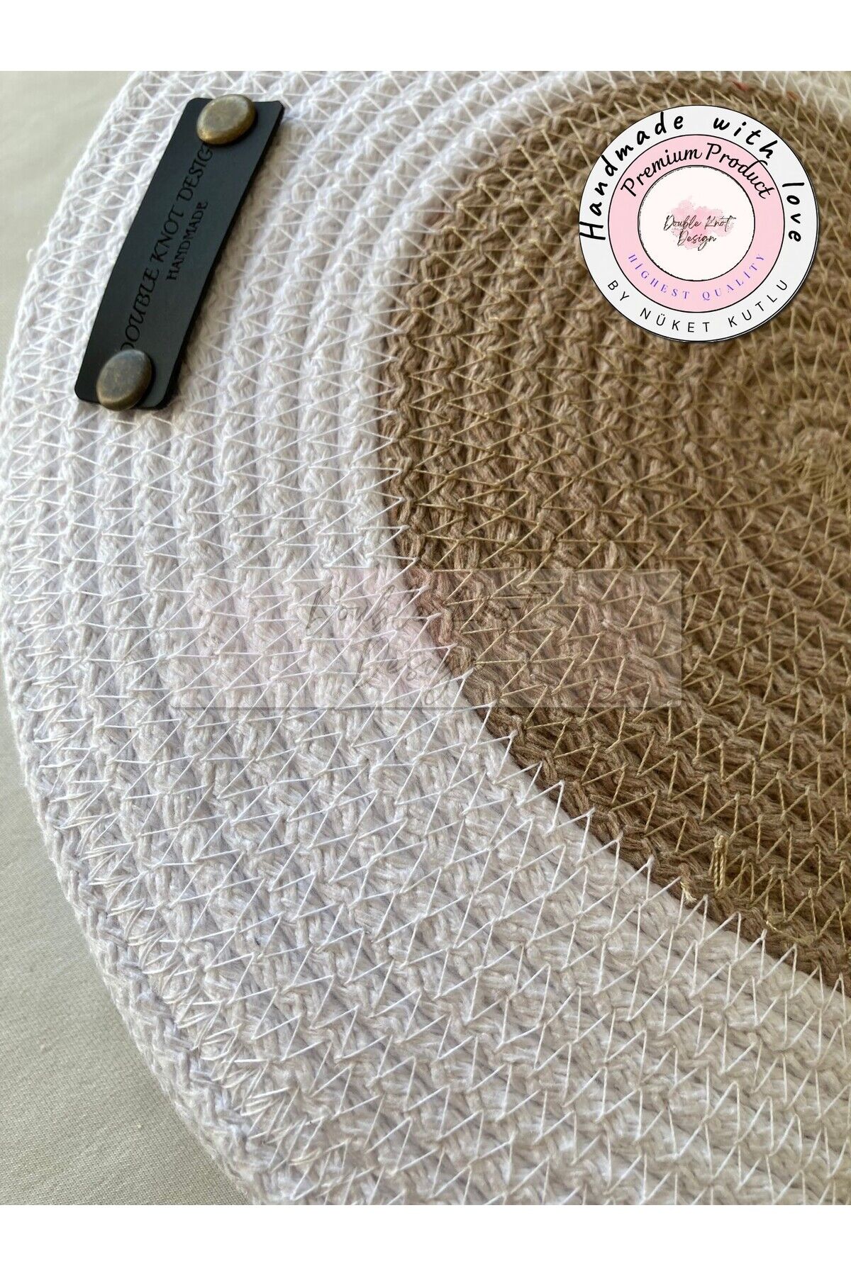 Bej & Beyaz D Clutch Portföy Çanta