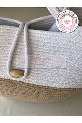 Bej & Beyaz 2li Takım Plaj Çantası , El Çantası Clutch