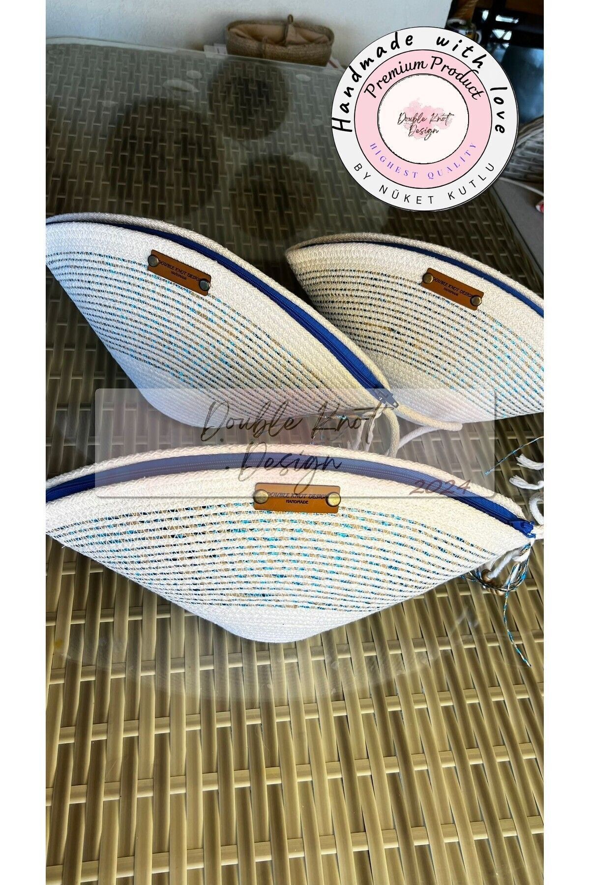Beyaz V Clutch El Çantası Makyaj Çantası
