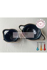 2li Set Nihale Sepet, Güveç Kabı, Borcam Kabı
