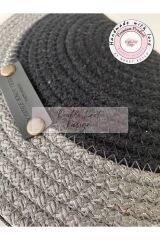 Siyah & Gümüş  D Clutch Portföy Çanta