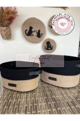 2li Jüt Oval Hasır Sepet Takımı